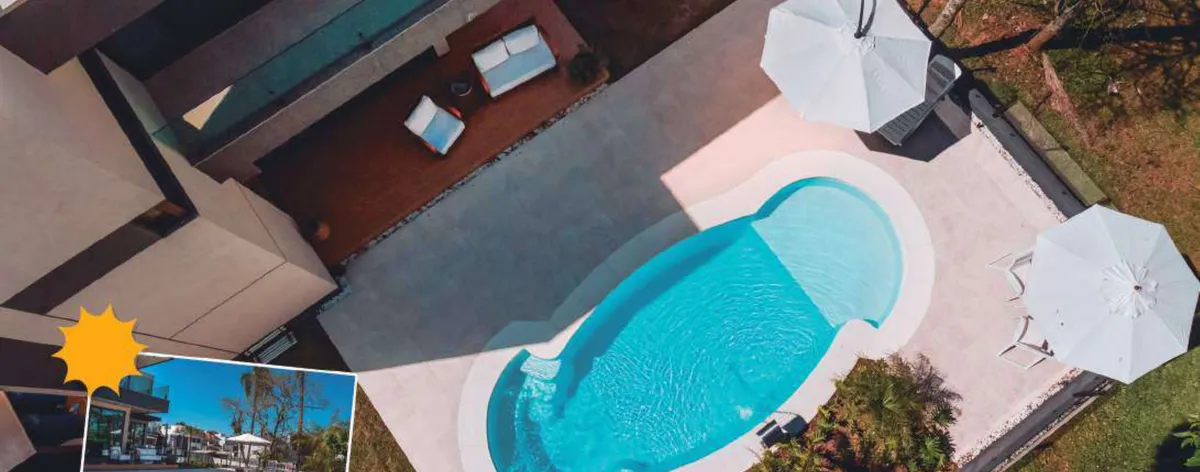Exclusive Capri fiberglass pool installed
